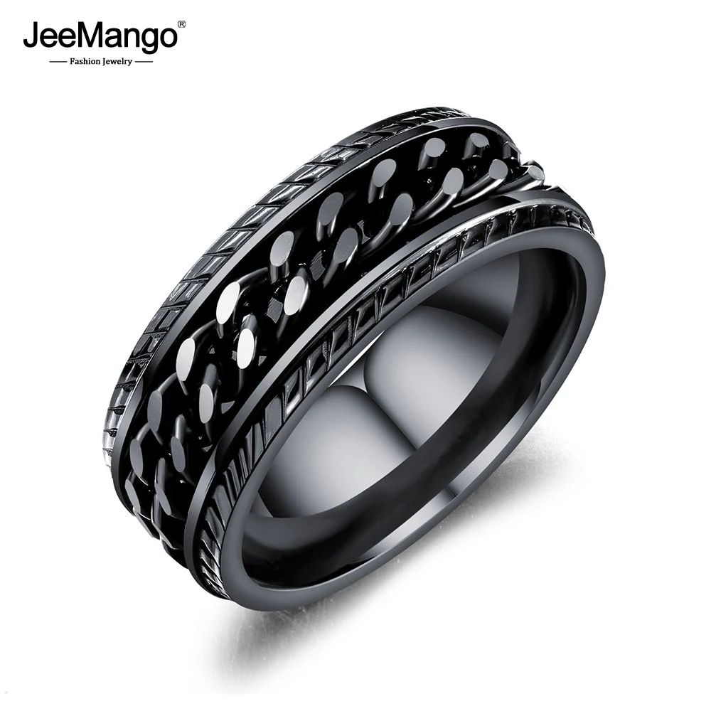 JeeMango Exaggerated Titanium Steel Chain Rotatable Ring Personality Trend Hip Hop Men's Single Ring Jewelry JOGJ659
JeeMango Exaggerated Titanium Steel Chain Rotatable Ring Personality Trend Hip Hop Men's Single Ring Jewelry JOGJ659