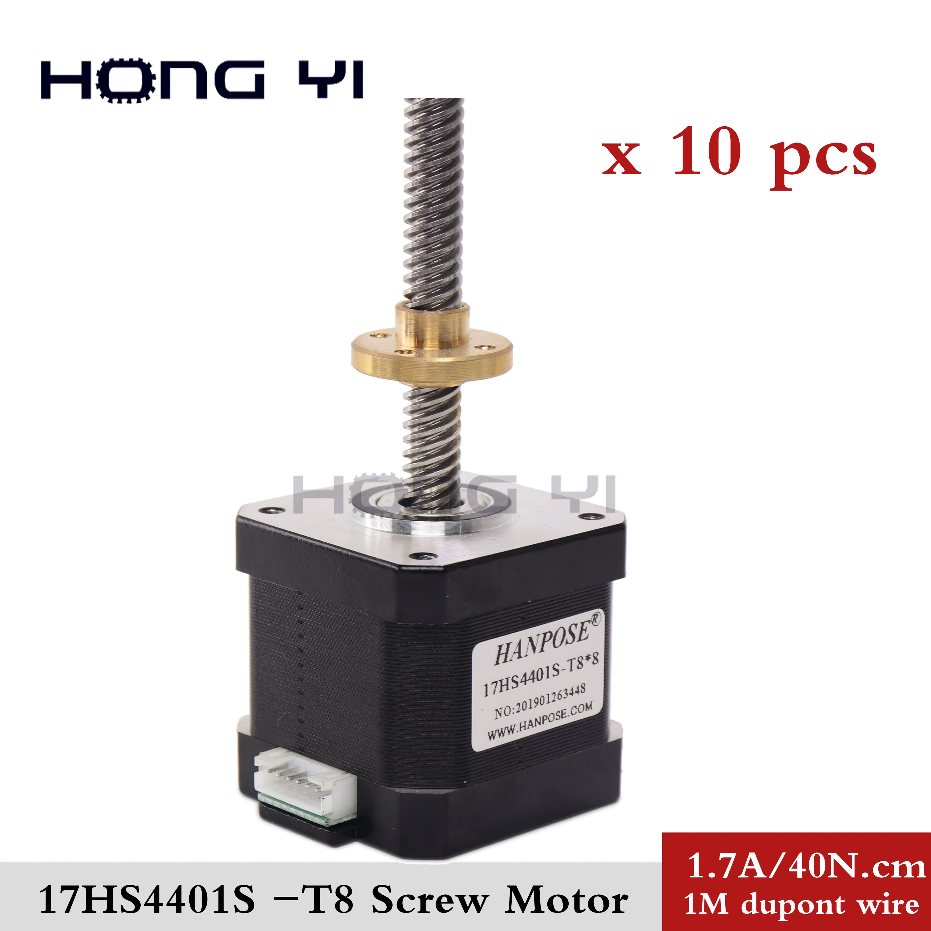 10pcs t8 screw stepper motor for 3D printer motor 17HS4401S-T8 L310MM with Copper nut lead 40mm Nema17 Screw motor
10pcs t8 screw stepper motor for 3D printer motor 17HS4401S-T8 L310MM with Copper nut lead 40mm Nema17 Screw motor
