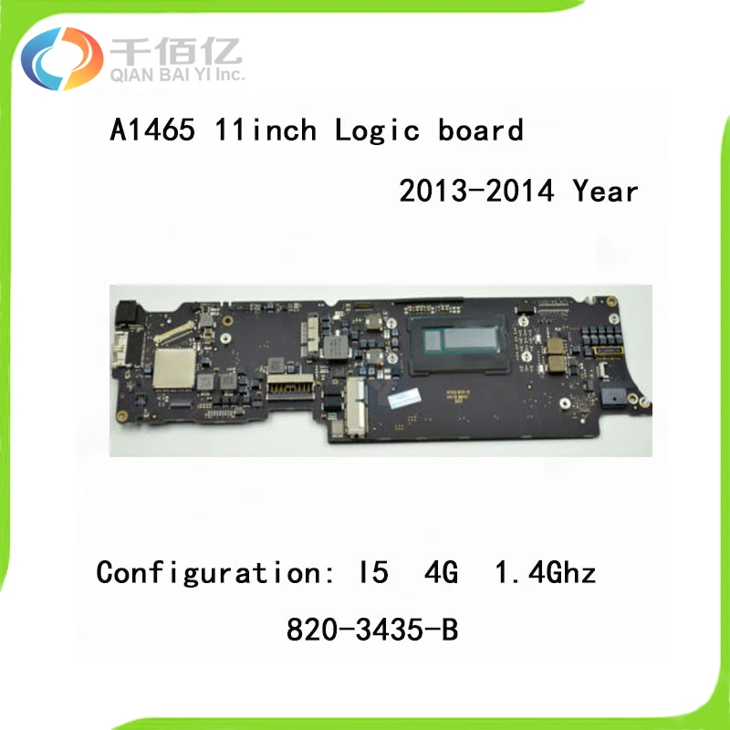 A1465 Logic Board i5 1.4GHz 4GB for MacBook Air 11.6'' Mother Board 2013 2014 Year 820-3435-A 820-3435-B
A1465 Logic Board i5 1.4GHz 4GB for MacBook Air 11.6'' Mother Board 2013 2014 Year 820-3435-A 820-3435-B