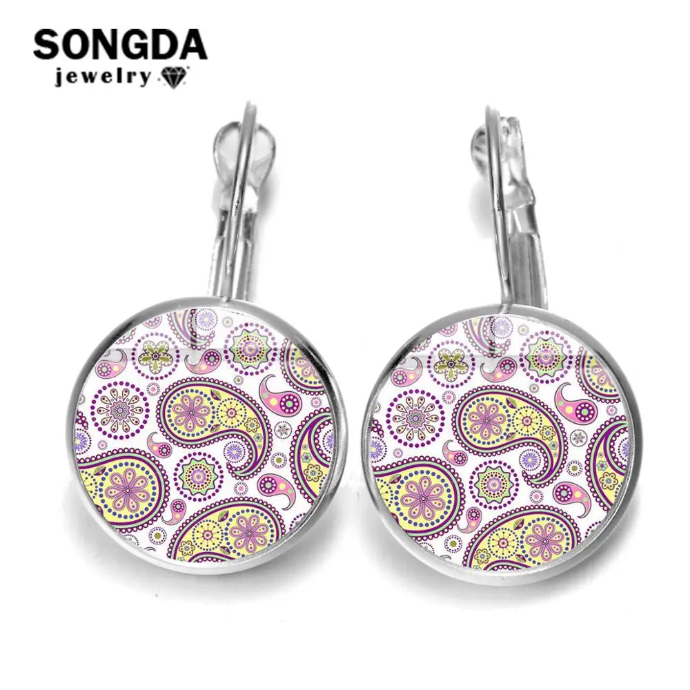 SONGDA Fashion Paisley Flower Henna Mandala Earrings Boho Geometry Art Patterns Glass Cabochon Dangle Earrings Handmade Jewelry
SONGDA Fashion Paisley Flower Henna Mandala Earrings Boho Geometry Art Patterns Glass Cabochon Dangle Earrings Handmade Jewelry