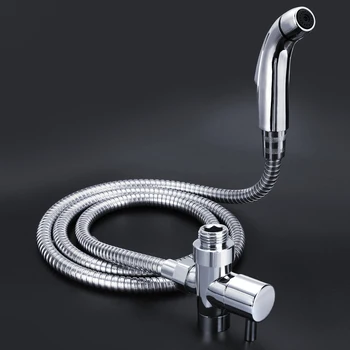Handheld Bidet Spray Kit Water Sprayer Wall Bracket Diverter for Toilet Shower Head Bathroom Accessories
Handheld Bidet Spray Kit Water Sprayer Wall Bracket Diverter for Toilet Shower Head Bathroom Accessories