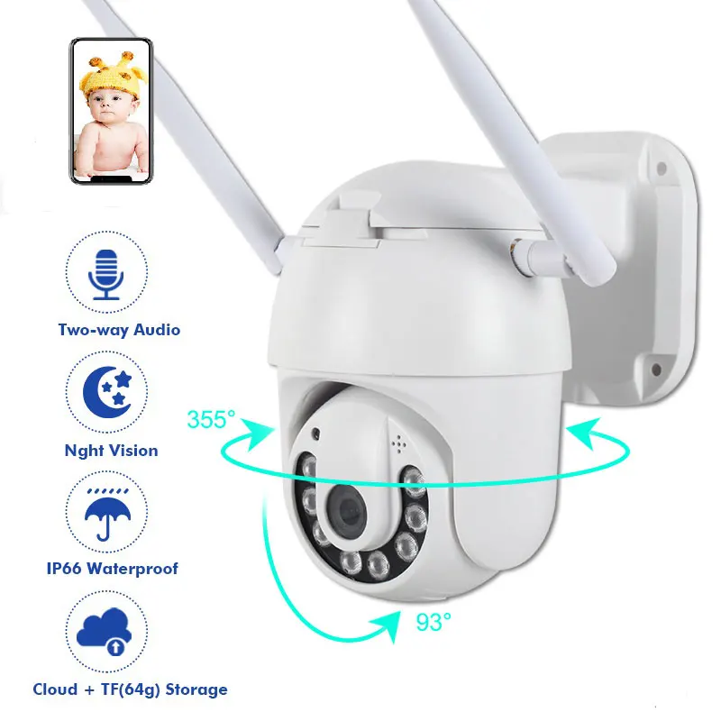 Optical ZOOM HD 1080P WIFI Wireless IP Camera Outdoor Security Surveillance Camera PTZ Speed Dome CCTV 50m IR Night Vision IP66
Optical ZOOM HD 1080P WIFI Wireless IP Camera Outdoor Security Surveillance Camera PTZ Speed Dome CCTV 50m IR Night Vision IP66