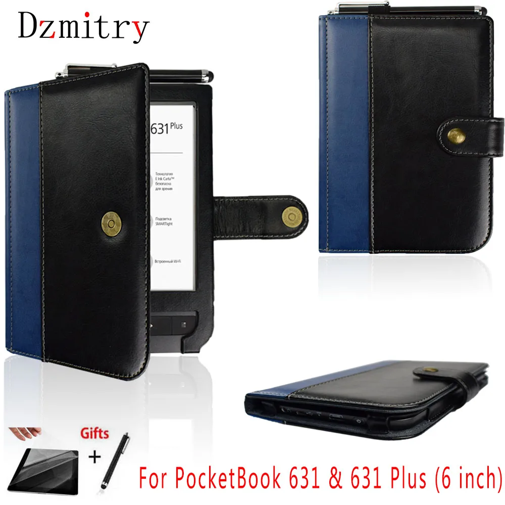 PU Leather book Shell For Pocketbook 631 Touch HD ebook and 631 Plus 6 inch eReader Touch HD 2 Protection Case Cover+Film+pen
PU Leather book Shell For Pocketbook 631 Touch HD ebook and 631 Plus 6 inch eReader Touch HD 2 Protection Case Cover+Film+pen