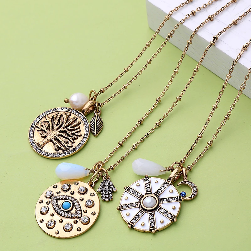 New Fashion Jewelry Ethnic Imitation Pearl Circle Round Pendant Long Necklace For Women Vintage Sweater Chain Accessory In Box
New Fashion Jewelry Ethnic Imitation Pearl Circle Round Pendant Long Necklace For Women Vintage Sweater Chain Accessory In Box