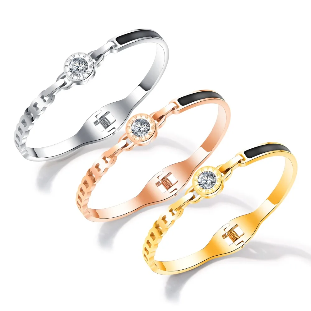 Titanium steel hollow bracelet female titanium steel Roman digital bracelet personalized hipster inlaid rhinestone jewelry 1pc
Titanium steel hollow bracelet female titanium steel Roman digital bracelet personalized hipster inlaid rhinestone jewelry 1pc