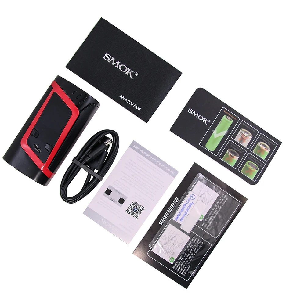 Original SMOK alien TC Box Mod 220w Electronic Cigarette Vape For TFV8 Big Baby Atomizer Tank VS SMOK Procolor 225W TC Box Mod (5)