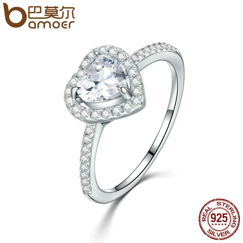 BAMOE Genuine 925 Sterling Silver Love Heart Finger Rings for Women With AAA Zircon Engagement Rings Fashion Jewelry SCR052
BAMOE Genuine 925 Sterling Silver Love Heart Finger Rings for Women With AAA Zircon Engagement Rings Fashion Jewelry SCR052