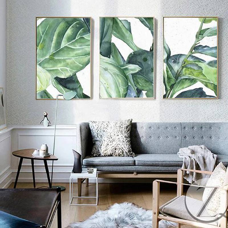 E-CS Green Banana Leaves Painting Print Living Room decoration Modular Wall Picture Unframed
E-CS Green Banana Leaves Painting Print Living Room decoration Modular Wall Picture Unframed