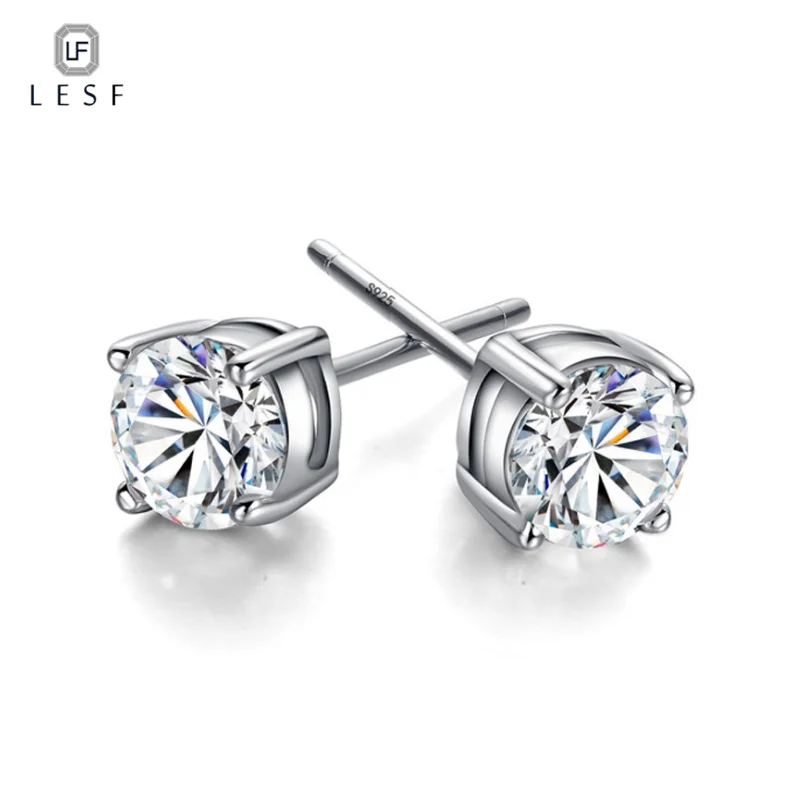 LESF 925 Silver Fashion Jewelry A 5mm White Synthetic Diamond Earrings For Women Bridal Stud Earrings Best Gift
LESF 925 Silver Fashion Jewelry A 5mm White Synthetic Diamond Earrings For Women Bridal Stud Earrings Best Gift