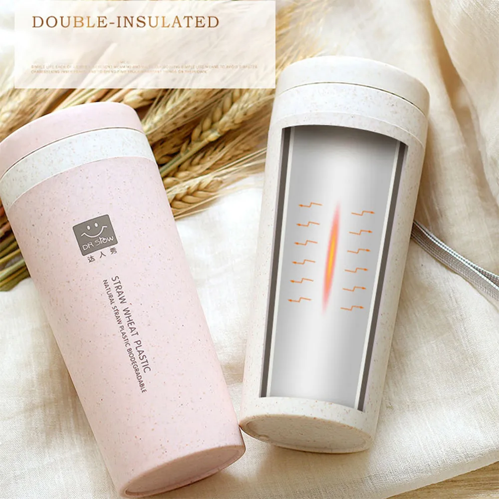 Thermos Bottle Insulated Coffee Thermos Cup Kitchen Wheat Straw Double Insulated Gift Mug Tumbler with Lid Eco-friendly 60
Thermos Bottle Insulated Coffee Thermos Cup Kitchen Wheat Straw Double Insulated Gift Mug Tumbler with Lid Eco-friendly 60