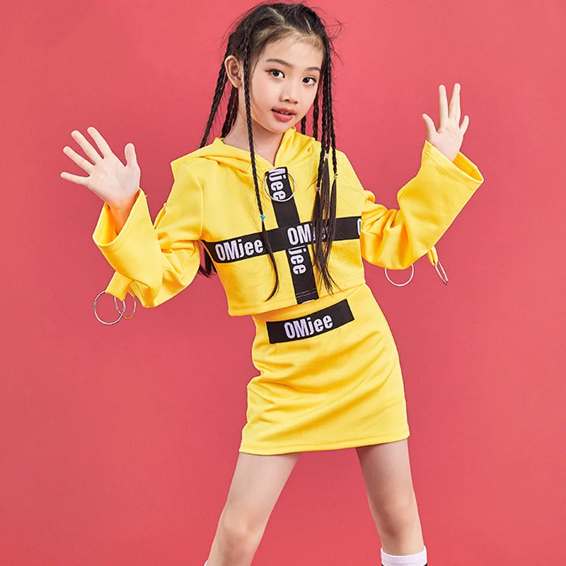 Red Yellow Girls Jazz Dance Clothing Loose Long Sleeve Tops Skirts 2 Pieces Set Children'S Street Dance Hip Hop Clothes DL3688
Red Yellow Girls Jazz Dance Clothing Loose Long Sleeve Tops Skirts 2 Pieces Set Children'S Street Dance Hip Hop Clothes DL3688