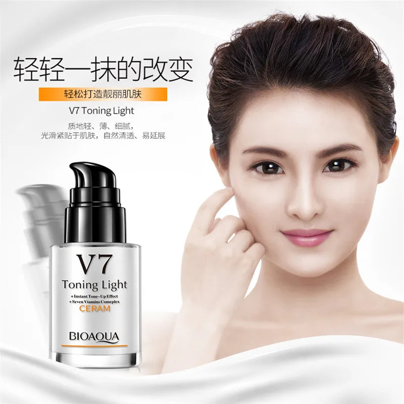 BIOAQUA V7 Toning light Ointment Cream Face Care Nutrition Moisturizing Whitening Cream Concealer Nourishing Essence Cream 4