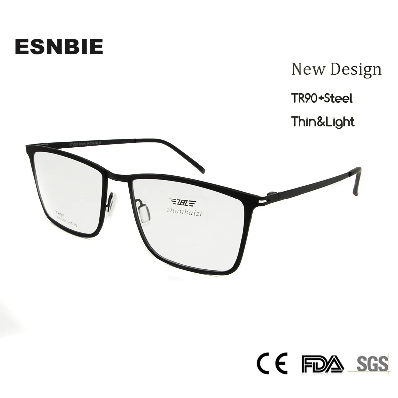 ESNBIE Men Eyewear Frames TR90 Rectangular Retro Spectacle Frame Light Weight Optical Lens Myopia oculos Nerd Glass
ESNBIE Men Eyewear Frames TR90 Rectangular Retro Spectacle Frame Light Weight Optical Lens Myopia oculos Nerd Glass