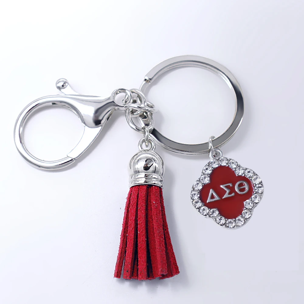 Personalized DELTA SIGMA THETA sorority society Jewelry Keychain Crystal Inlay Enamel Metal Pendant Tassel Keychain
Personalized DELTA SIGMA THETA sorority society Jewelry Keychain Crystal Inlay Enamel Metal Pendant Tassel Keychain