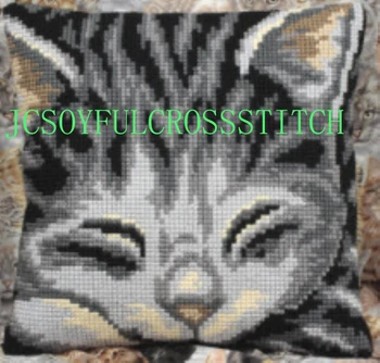 Black CAT DIY Needlework Kit Acrylic Yarn Embroidery Pillow Tapestry Canvas Cushion Front Cross Stitch Pillowcase
Black CAT DIY Needlework Kit Acrylic Yarn Embroidery Pillow Tapestry Canvas Cushion Front Cross Stitch Pillowcase