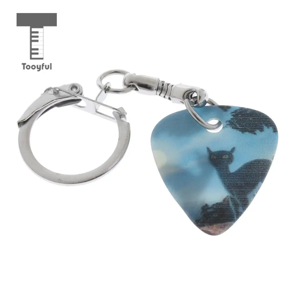 Acoustic Electric Celluloid Smooth Guitar Plectrum Picks Happy Halloween Keychain Key Fob