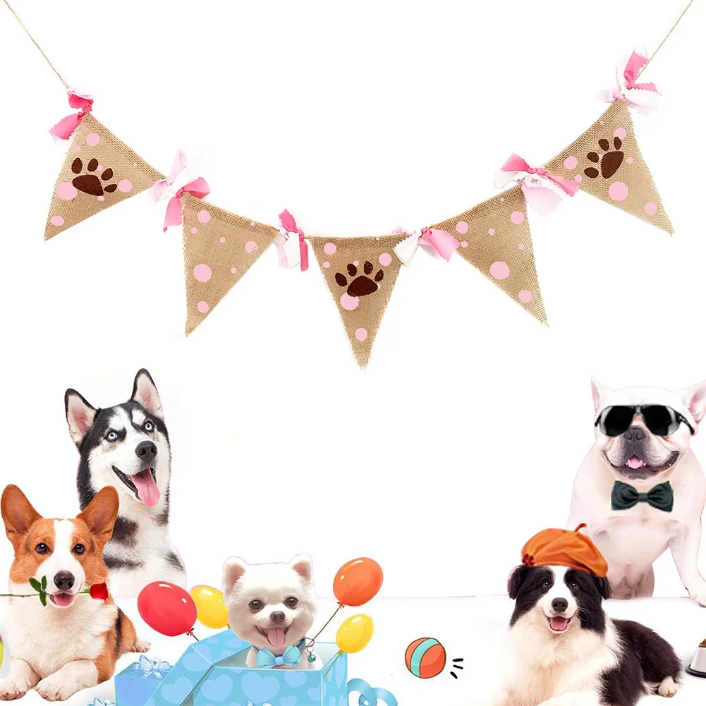 Festive Hessian Birthday Party Home Decor Decoration Supplies Garlands Cat Reusable Pennant Flags Hanging Pet Dog Bunting Banner
Festive Hessian Birthday Party Home Decor Decoration Supplies Garlands Cat Reusable Pennant Flags Hanging Pet Dog Bunting Banner