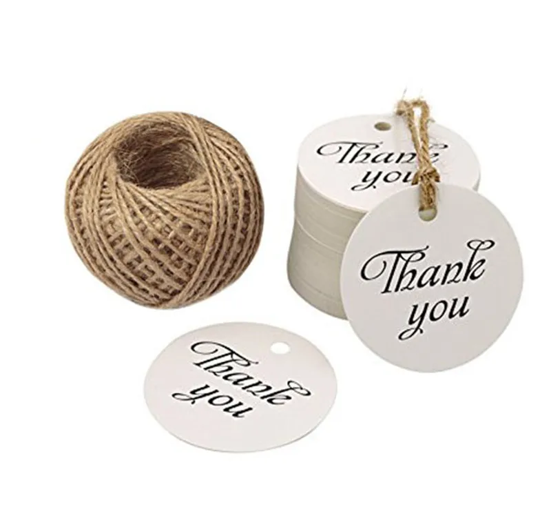 300PCS Paper Gift Tags 1.2'' Round Paper Labels with 100 Feet Jute Twine Hand made for Price Tags DIY Crafts wedding party favor
300PCS Paper Gift Tags 1.2'' Round Paper Labels with 100 Feet Jute Twine Hand made for Price Tags DIY Crafts wedding party favor