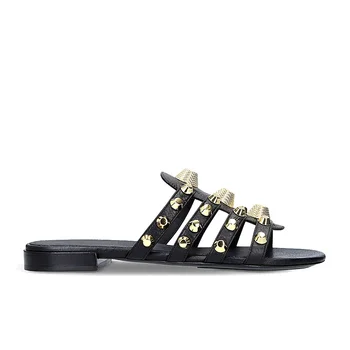 Women's gold stud slide black rivets sandals silver beach shoes white slippers holiday flat shoes
Women's gold stud slide black rivets sandals silver beach shoes white slippers holiday flat shoes