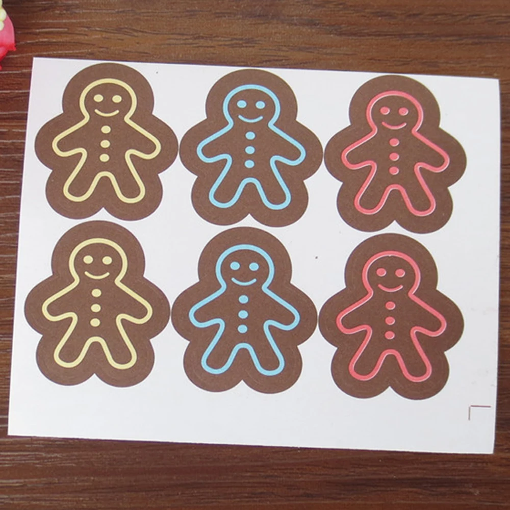 120pcs Brown Gingerbread Man Food Tag Section Sealing Label Package Bakery Chocolate Cookies Cake Adhesive Scrapbooking Stickers
120pcs Brown Gingerbread Man Food Tag Section Sealing Label Package Bakery Chocolate Cookies Cake Adhesive Scrapbooking Stickers
