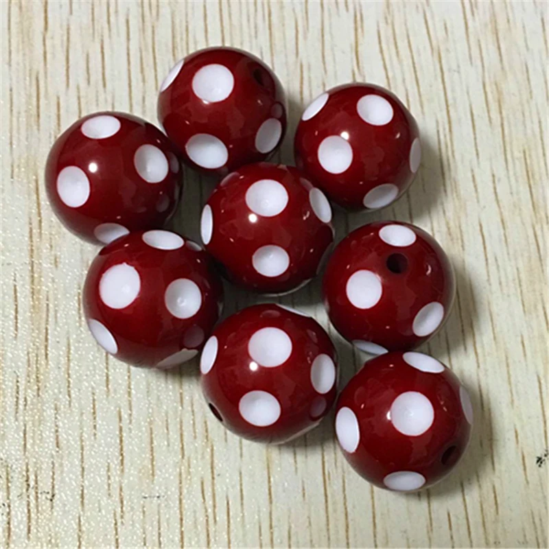 100PCS/Lot dark red Color 20MM Acrylic Polka Dot Beads, Acrylic Round Chunky Beads for Chunky Necklace Jewelry
100PCS/Lot dark red Color 20MM Acrylic Polka Dot Beads, Acrylic Round Chunky Beads for Chunky Necklace Jewelry