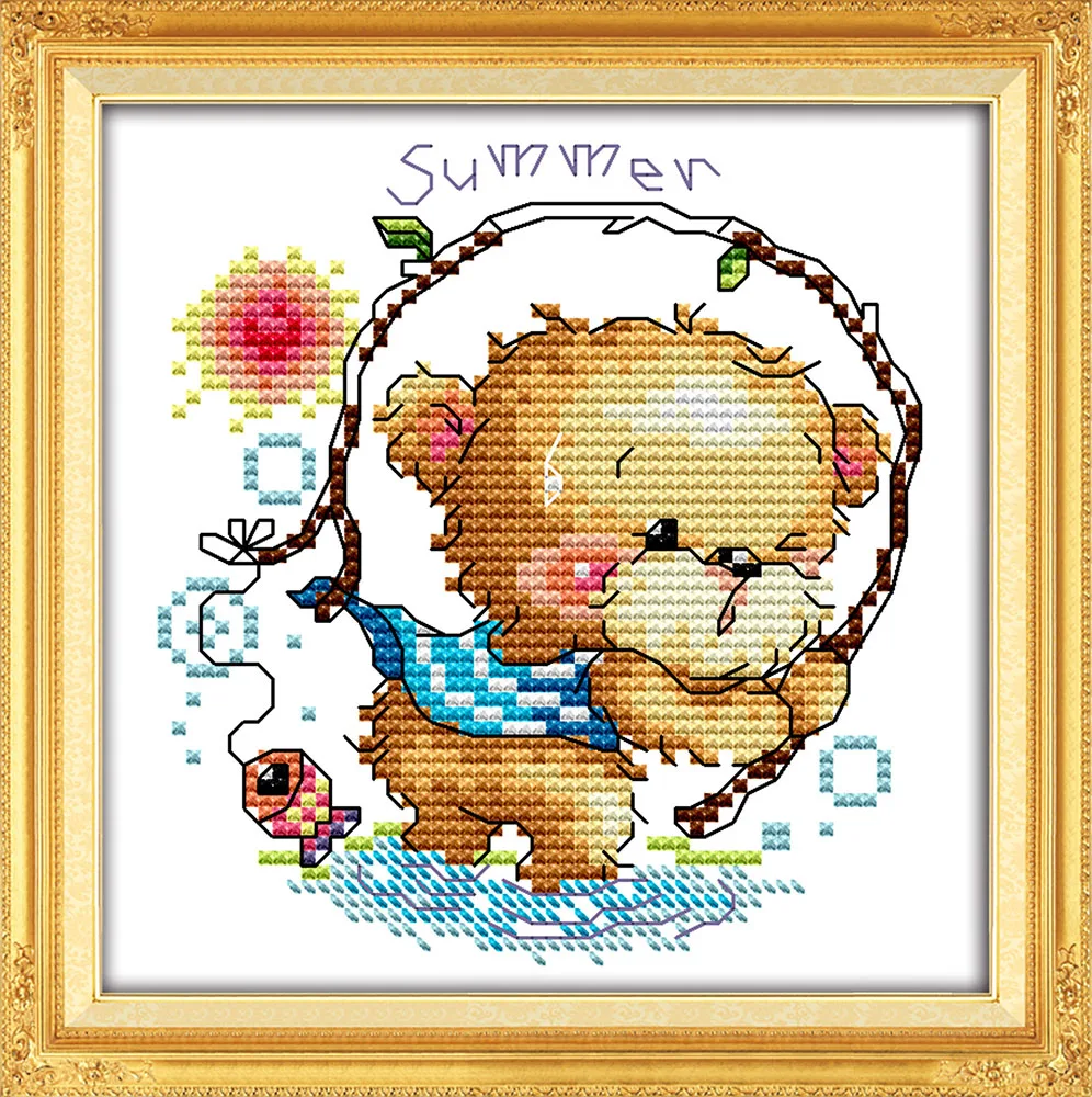 The four seasons little bear-summer, counted printed on fabric 14CT 11CT Cross Stitch kits,embroidery needlework Sets Home Decor
The four seasons little bear-summer, counted printed on fabric 14CT 11CT Cross Stitch kits,embroidery needlework Sets Home Decor