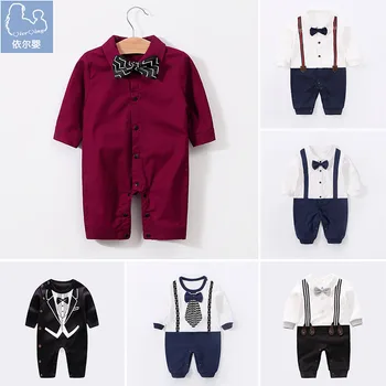 Spring and Autumn Summer Infant Conjoined New Cotton Gentleman Baby Climbing Baby Rompers
Spring and Autumn Summer Infant Conjoined New Cotton Gentleman Baby Climbing Baby Rompers