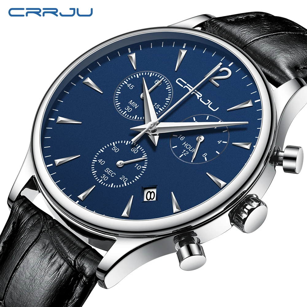 2019 CRRJU New Fashion Mens Watches Top Brand Luxury Military Quartz Watch Leather Waterproof Sport Chronograph Watch Men 2272
2019 CRRJU New Fashion Mens Watches Top Brand Luxury Military Quartz Watch Leather Waterproof Sport Chronograph Watch Men 2272