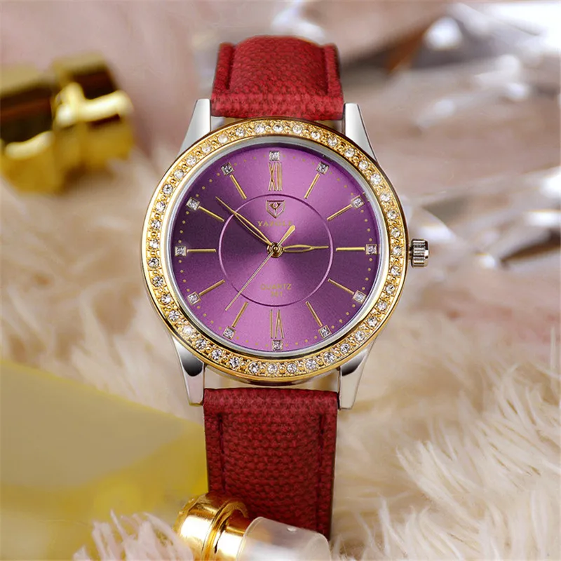 Female watches Inlaid water drill/laser dial/Comfortable strap/hollowed-out willow needle/waterproof quartz luxury woman watch
Female watches Inlaid water drill/laser dial/Comfortable strap/hollowed-out willow needle/waterproof quartz luxury woman watch