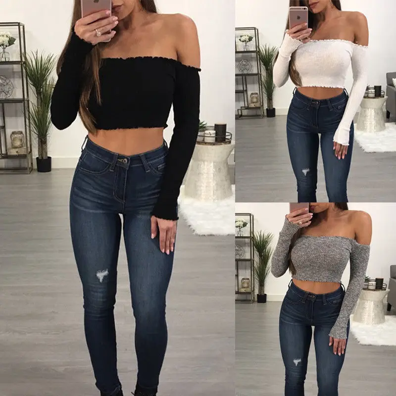 Summer Loose Casual Shirts Fashion Ladies Off the Shoulder Bodycon Knittes Ribbed Blouse Fashion Women Off Shoulder Crop Tops
Summer Loose Casual Shirts Fashion Ladies Off the Shoulder Bodycon Knittes Ribbed Blouse Fashion Women Off Shoulder Crop Tops