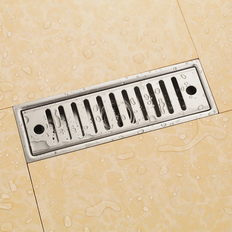 Bathroom Brushed Nickel 300*100mm stainless steel Square Floor Waste Grates Bathroom Shower Drain Floor Drain--MD53760
Bathroom Brushed Nickel 300*100mm stainless steel Square Floor Waste Grates Bathroom Shower Drain Floor Drain--MD53760