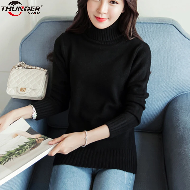 Knitting turtleneck pullover sweater Warm autumn winter solid elastic sweater women 2018 Casual streetwear jumper top
Knitting turtleneck pullover sweater Warm autumn winter solid elastic sweater women 2018 Casual streetwear jumper top