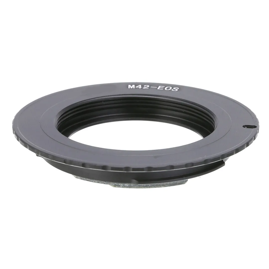 New High Quality Lens Adapter Black For M42 Chips Lens to Canon EOS EF Mount Ring Adapter AF III Confirm