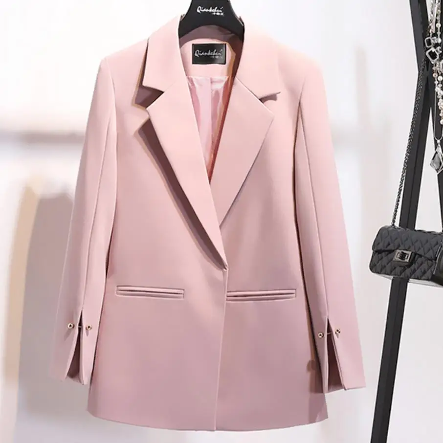 2018 Autumn New fashion Notched Collar Spilt Sleeve Pearls Decoration Pocket office Ladies women Blazer plus size 2XL
2018 Autumn New fashion Notched Collar Spilt Sleeve Pearls Decoration Pocket office Ladies women Blazer plus size 2XL