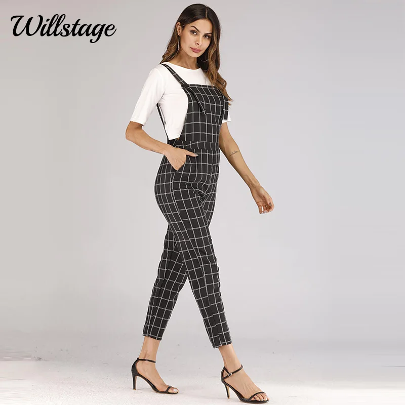 Willstage Plaid Jumpsuits Women Playsuits with belt Long pants lattice overalls Casual Rompers Trousers 2019 Summer Clothes
Willstage Plaid Jumpsuits Women Playsuits with belt Long pants lattice overalls Casual Rompers Trousers 2019 Summer Clothes