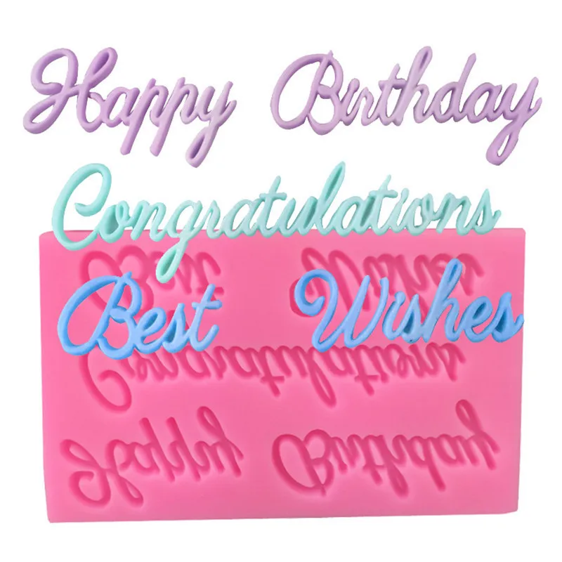 10.3*2.1*0.4CM Greetings Congratulations Happy Birthday Silicone Soap Mold Baking Decorating Cake Tools Chocolate Mould 
10.3*2.1*0.4CM Greetings Congratulations Happy Birthday Silicone Soap Mold Baking Decorating Cake Tools Chocolate Mould
