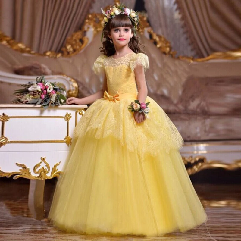 2019 Summer Flower Girls Elegant Princess Wedding Evening Dress Kids Dresses For Girls Children Party Clothing Size 6-14 Years
2019 Summer Flower Girls Elegant Princess Wedding Evening Dress Kids Dresses For Girls Children Party Clothing Size 6-14 Years