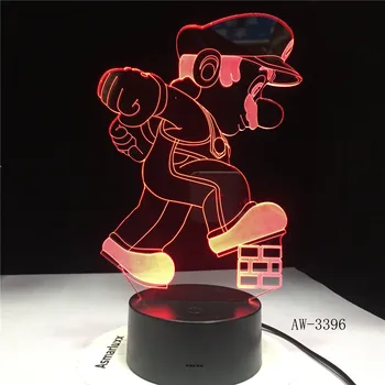 Mario 3D LED Lamp USB Cartoon Game Figure Super Acrylic Novelty Christmas Lighting Gift RGB Touch Remote Controller Toys AW-3396
Mario 3D LED Lamp USB Cartoon Game Figure Super Acrylic Novelty Christmas Lighting Gift RGB Touch Remote Controller Toys AW-3396
