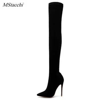 Mstacchi New Autumn Winter Fashion Over The Knee High Boots Sexy Pointed Toe High Heels 12cm Shoes Woman Boots Big Size 34-45
Mstacchi New Autumn Winter Fashion Over The Knee High Boots Sexy Pointed Toe High Heels 12cm Shoes Woman Boots Big Size 34-45