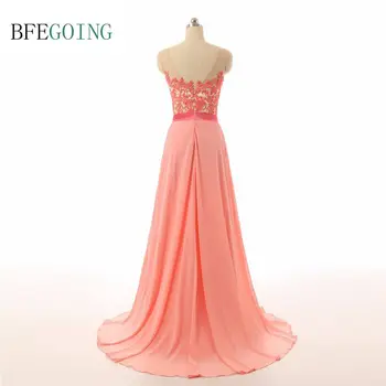 Chiffon A-line Formal Evening Dresses Scoop Sleeveless Lace Appliques Real Photos V-Back Custom made
Chiffon A-line Formal Evening Dresses Scoop Sleeveless Lace Appliques Real Photos V-Back Custom made