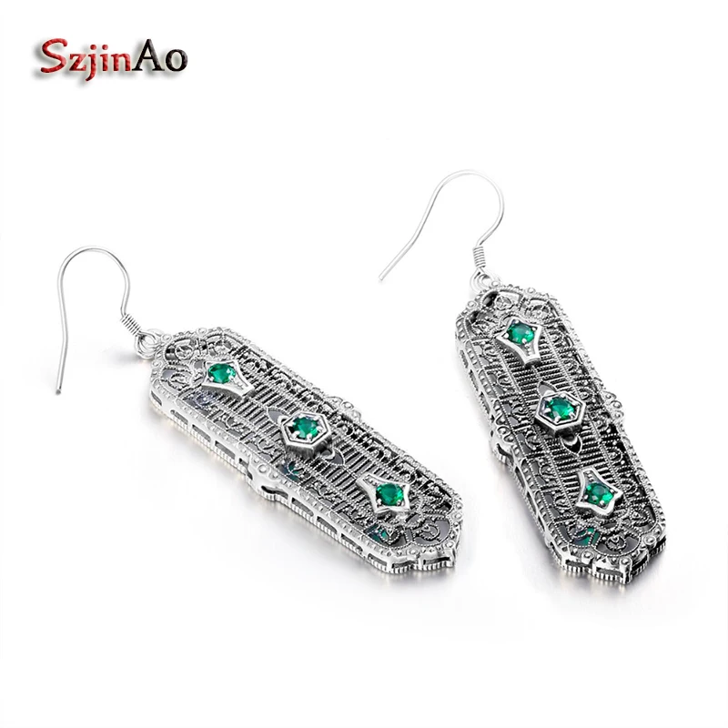 Szjinao Fashion Earrings Jewelry Trendy Austrian Emerald Earrings Wedding Vintage Handmade For Women Gift
Szjinao Fashion Earrings Jewelry Trendy Austrian Emerald Earrings Wedding Vintage Handmade For Women Gift