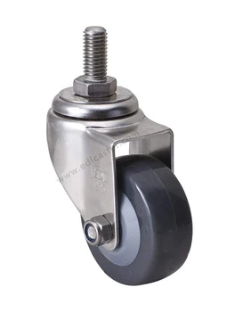 2PCS EDL Light 2.5" Stainless Steel Casters Wheels 70Kg Polyurethane Wheels Castors Thread Swivel Brake Industrial for trolley
2PCS EDL Light 2.5" Stainless Steel Casters Wheels 70Kg Polyurethane Wheels Castors Thread Swivel Brake Industrial for trolley