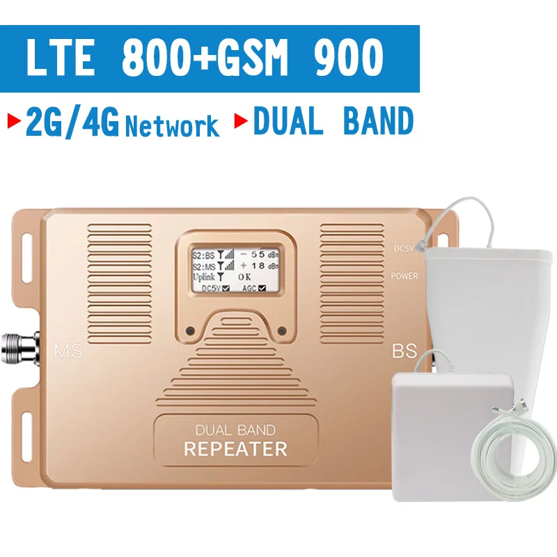 Walokcon 4G LTE 800 GSM 900 Mobile Signal Repeater LCD Display Signal Booster 900 800mhz 4G LTE Amplifier LCD Display 70dB Gain
Walokcon 4G LTE 800 GSM 900 Mobile Signal Repeater LCD Display Signal Booster 900 800mhz 4G LTE Amplifier LCD Display 70dB Gain