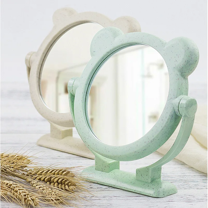 Simple Round Makeup Mirror Cartoon Big Bear Double-sided Rotating Mirror Magnifier Desktop Small Mirror Home Decor Crafts Gifts
Simple Round Makeup Mirror Cartoon Big Bear Double-sided Rotating Mirror Magnifier Desktop Small Mirror Home Decor Crafts Gifts
