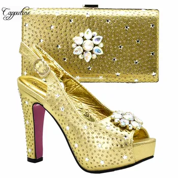 Most fashion Italian style sandal shoes and purse sets series nice lady pumps with handbag set with rhinesttones 868-4 gold
Most fashion Italian style sandal shoes and purse sets series nice lady pumps with handbag set with rhinesttones 868-4 gold