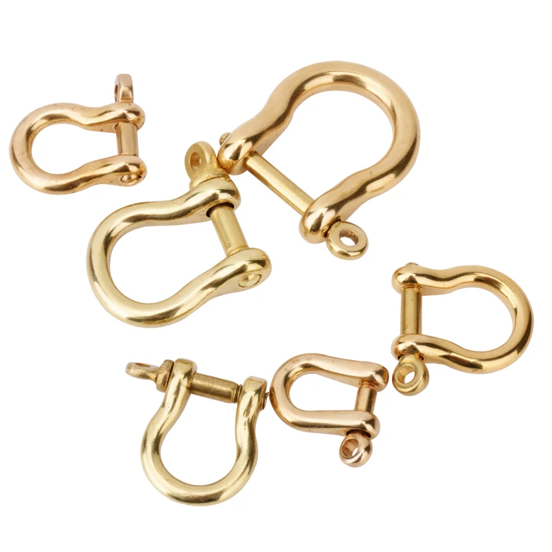 2Pcs Multi-Purpose Pure Copper D-Ring Screw Pin Anchor Bow Shackle Rigging European Style for Men/Ladies Handbag Quick hook
2Pcs Multi-Purpose Pure Copper D-Ring Screw Pin Anchor Bow Shackle Rigging European Style for Men/Ladies Handbag Quick hook