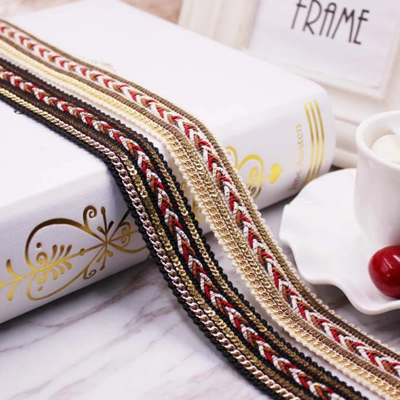 0.9M Polyester knitted Ribbon Trim with Sequins Lace Tape DIY Apparel Sewing & Fabric garment costume accessory decoration
0.9M Polyester knitted Ribbon Trim with Sequins Lace Tape DIY Apparel Sewing & Fabric garment costume accessory decoration