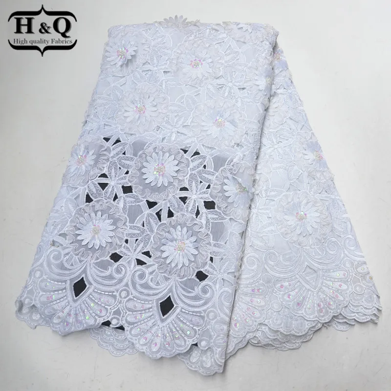 Hollow Out Lace Dress Fabric 5 Yards African Organza Lace With Sequins High Quality 3D Applique Lace For Beautiful Party Dress 
Hollow Out Lace Dress Fabric 5 Yards African Organza Lace With Sequins High Quality 3D Applique Lace For Beautiful Party Dress