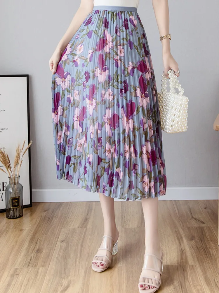 JUJULAND Spring and Autumn Floral Print New Fashion Women's High Waist Pleated Half Length Elastic Skirt Promotions Lady 9540
JUJULAND Spring and Autumn Floral Print New Fashion Women's High Waist Pleated Half Length Elastic Skirt Promotions Lady 9540