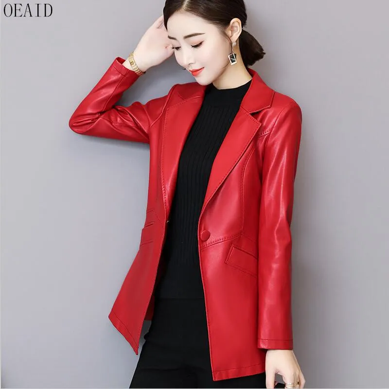 OEAID Big Size Leather Coat Women Spring 2019 New Leather Jacket Women Short Slim Motorcycle Leather Clothing Female Black Red
OEAID Big Size Leather Coat Women Spring 2019 New Leather Jacket Women Short Slim Motorcycle Leather Clothing Female Black Red